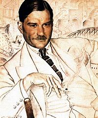 Yevgeny Zamyatin, por Boris Kustodiev (1923)